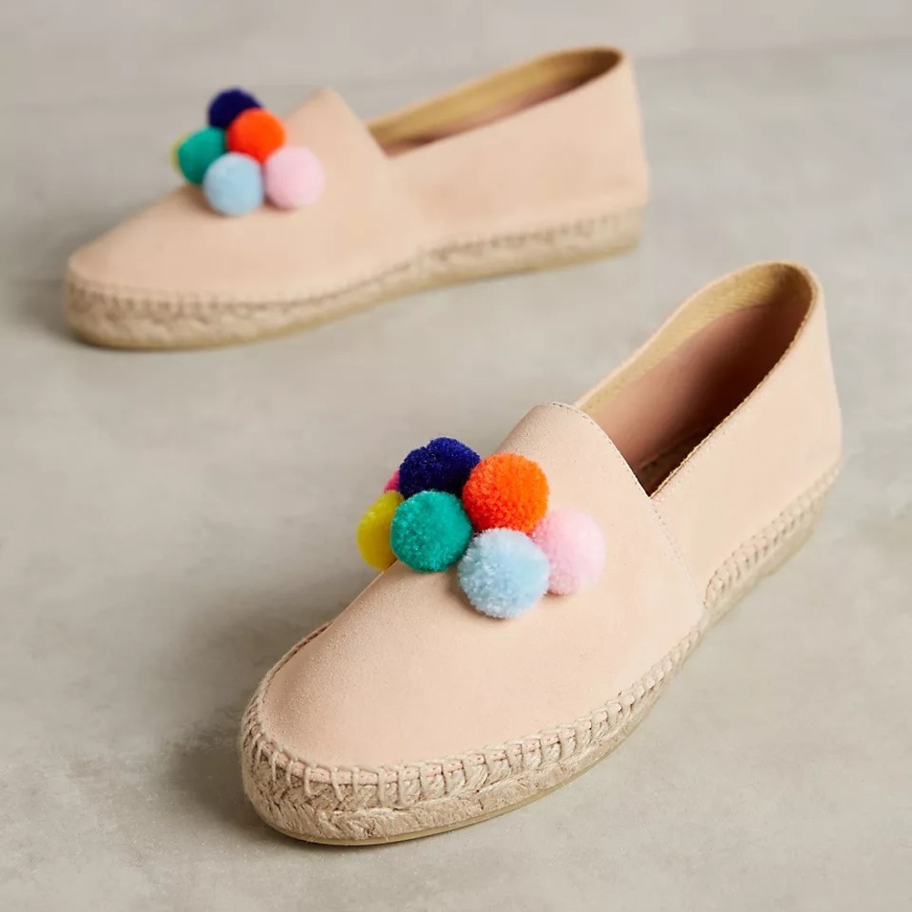 South parade Pom Pom espadrilles new
